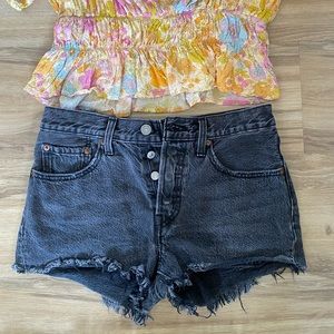 Levi’s High Rise Button Fly Cut-off Jean Shorts • Daisy Dukes • 26